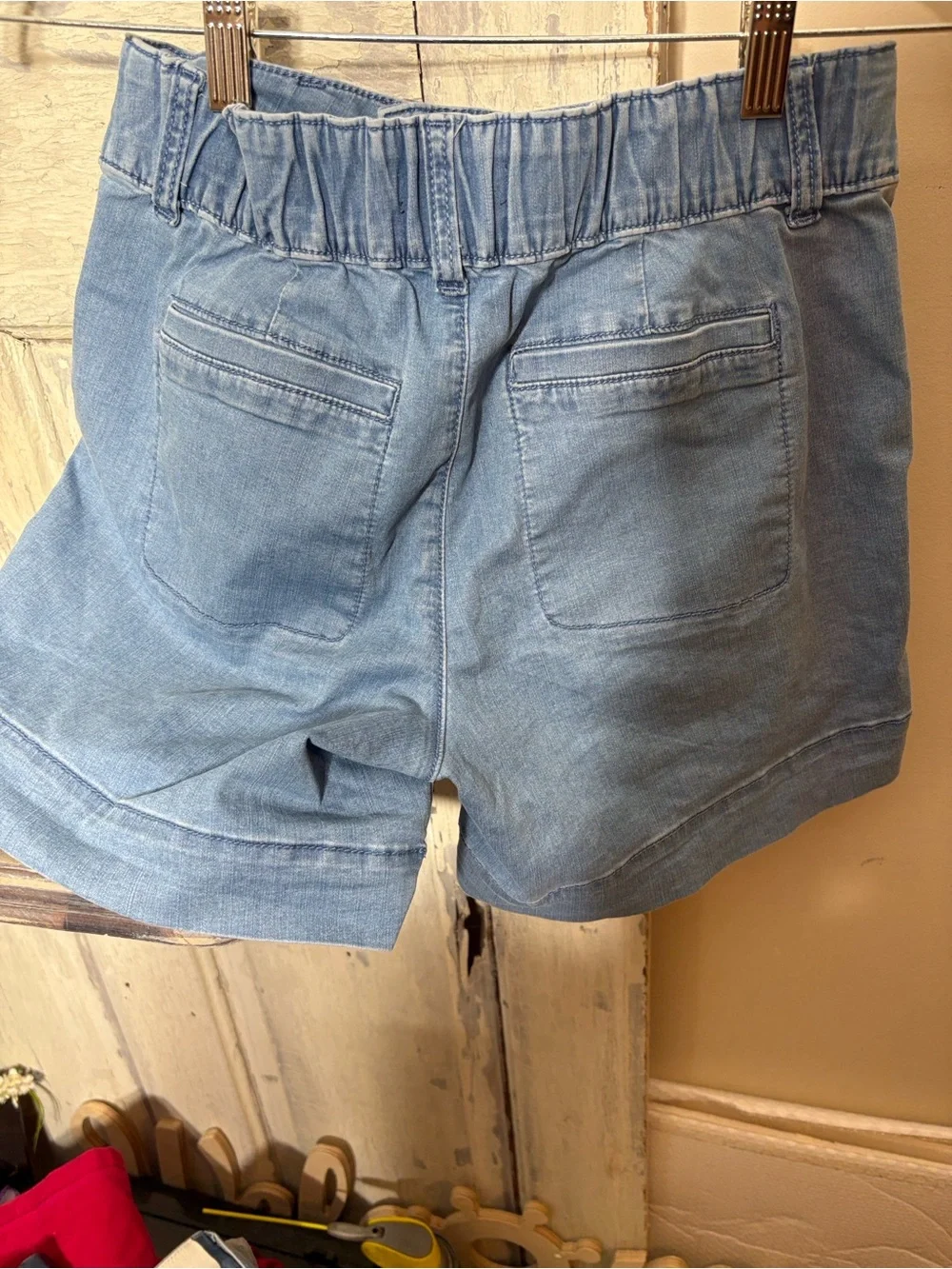 Sanctuary Light Blue Denim Patch-Pocket Shorts